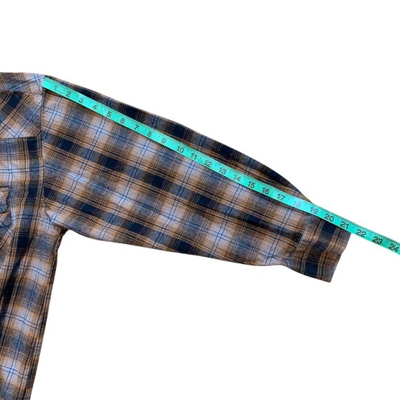 Jesse James Workwear West Coast Choppers Mens Plaid Snap Button Flannel Shirt L - Picture 11 of 11